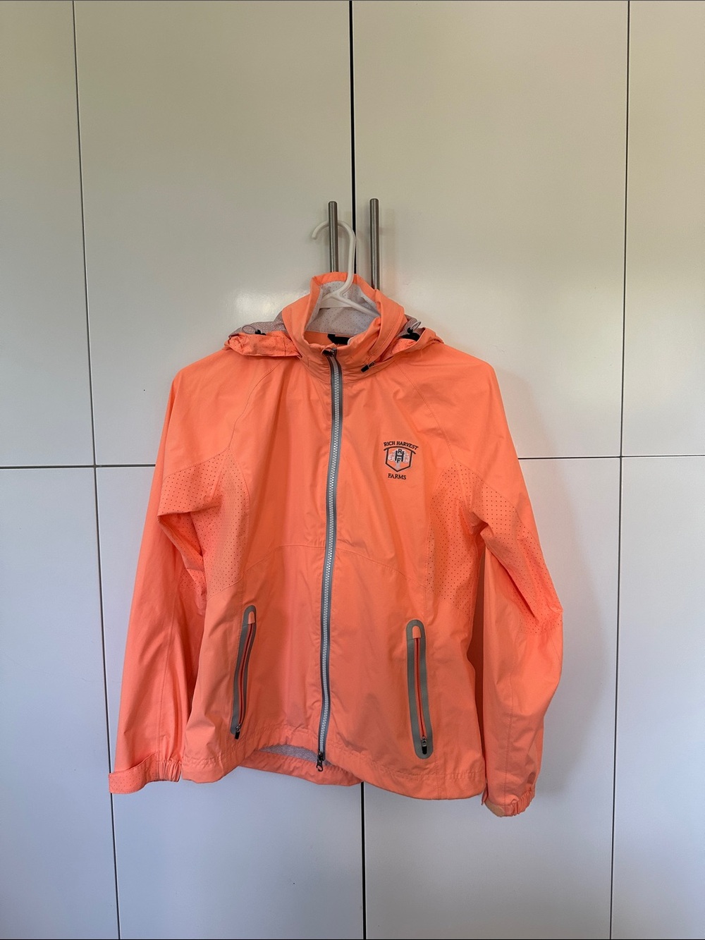 Zero Restriction Tour Series Hooded Raincoat Golf Orange Jacket